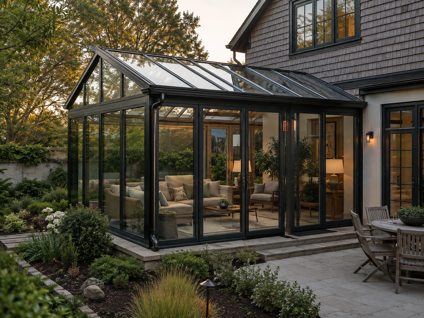 Glass sunroom